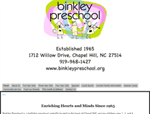 Tablet Screenshot of binkleypreschool.org